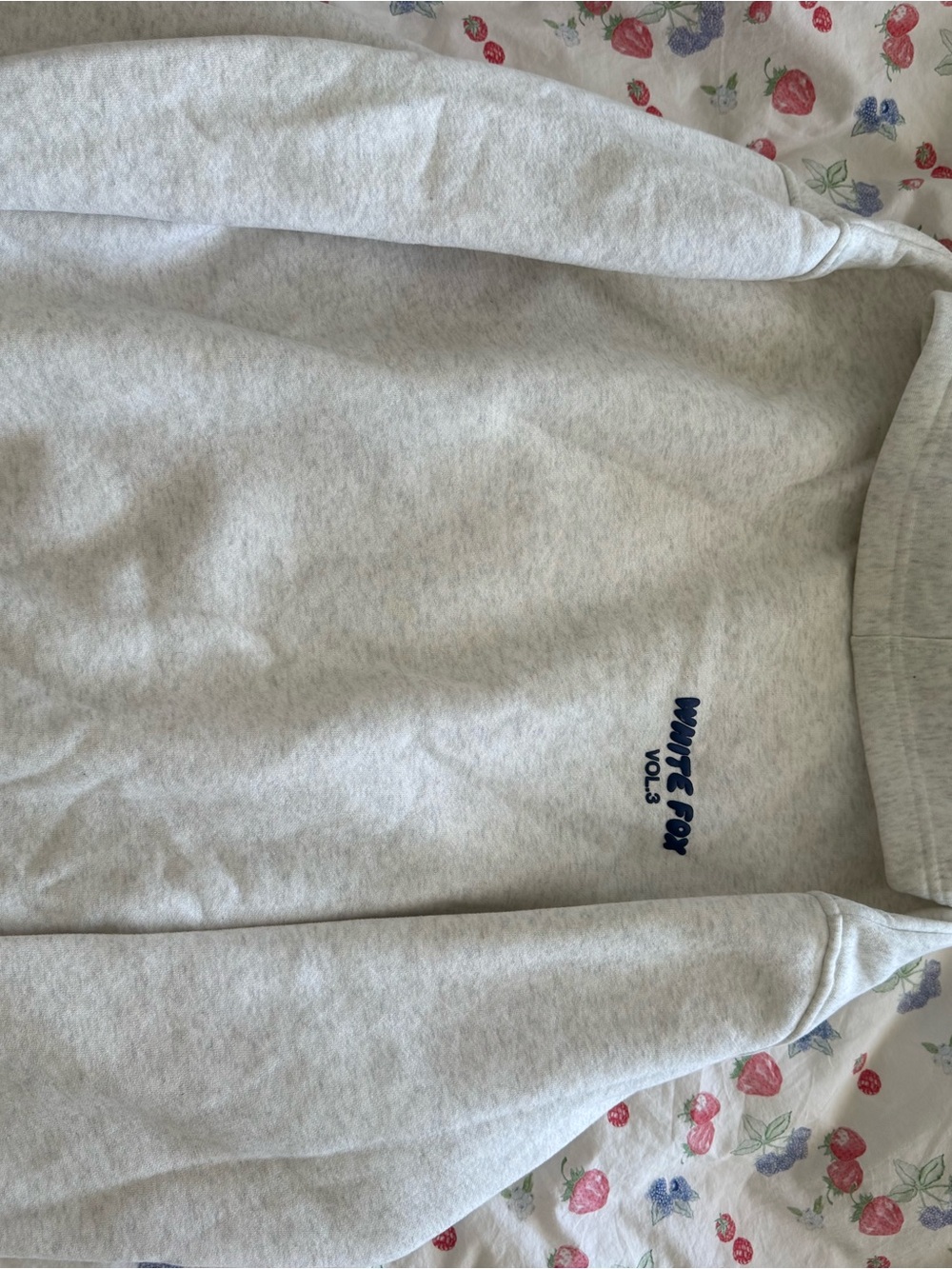 White fox Vol.3 Light Gray Pullover Sweatshirt
